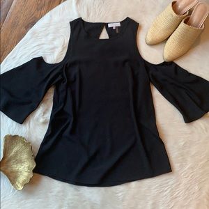 1. STATE: Black Cold Shoulder Top size XS